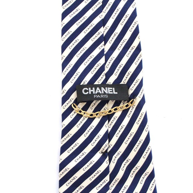 CHANEL　ネクタイ　新品 新品未使用】CHANEL シャネル ネクタイ 総柄 ブラック - メルカリ