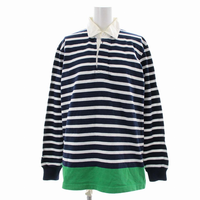バーバリアン BARBARIAN ソフネット SOPHNET PANEL BORDER RUGBY SHIRT 