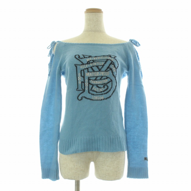 ○BURBERRY○トップス ノバチェック ロゴ刺繍 リボン オフショルダー