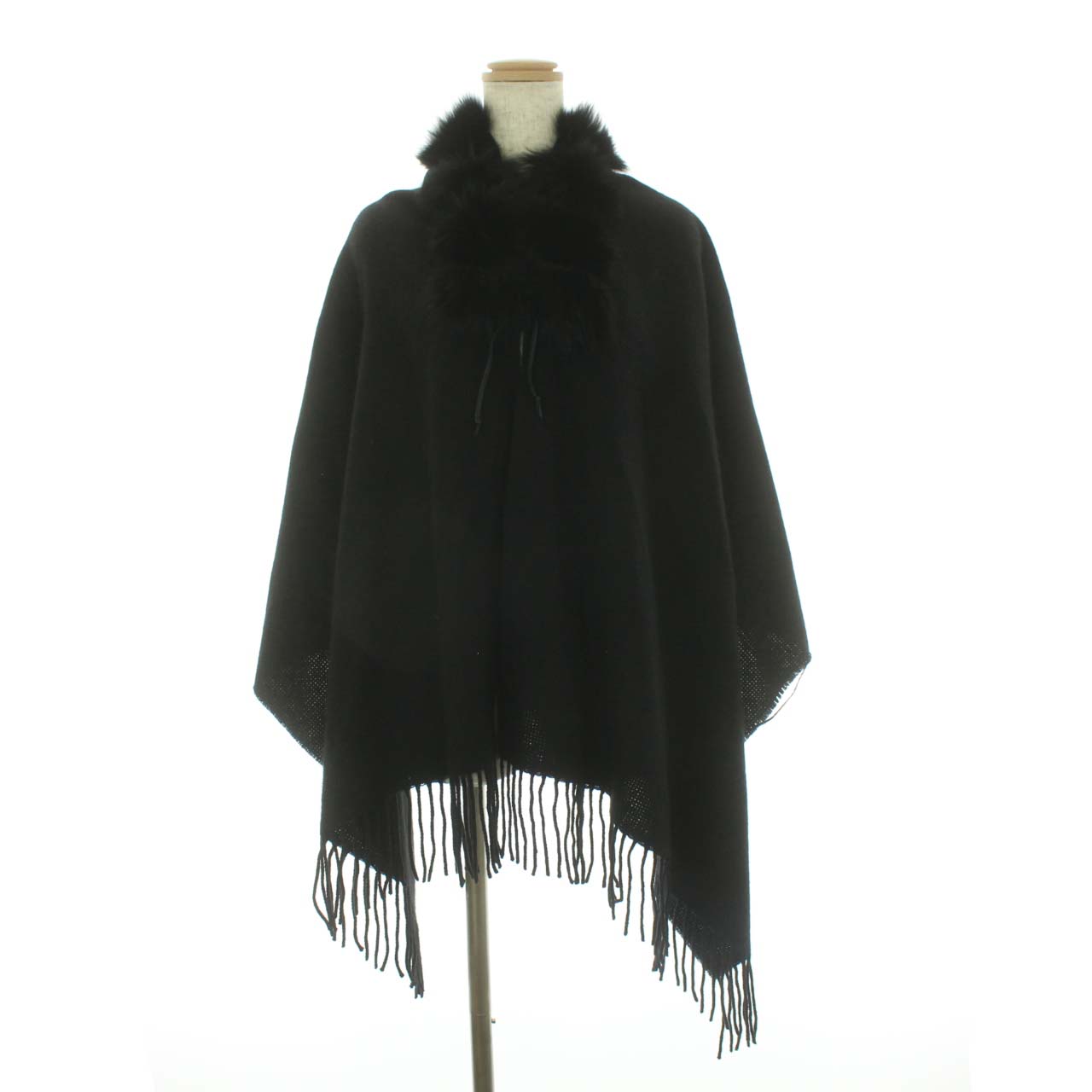 新品!! 定価20万以上!! ミンクケープ ショール ブラック 厚から 黒