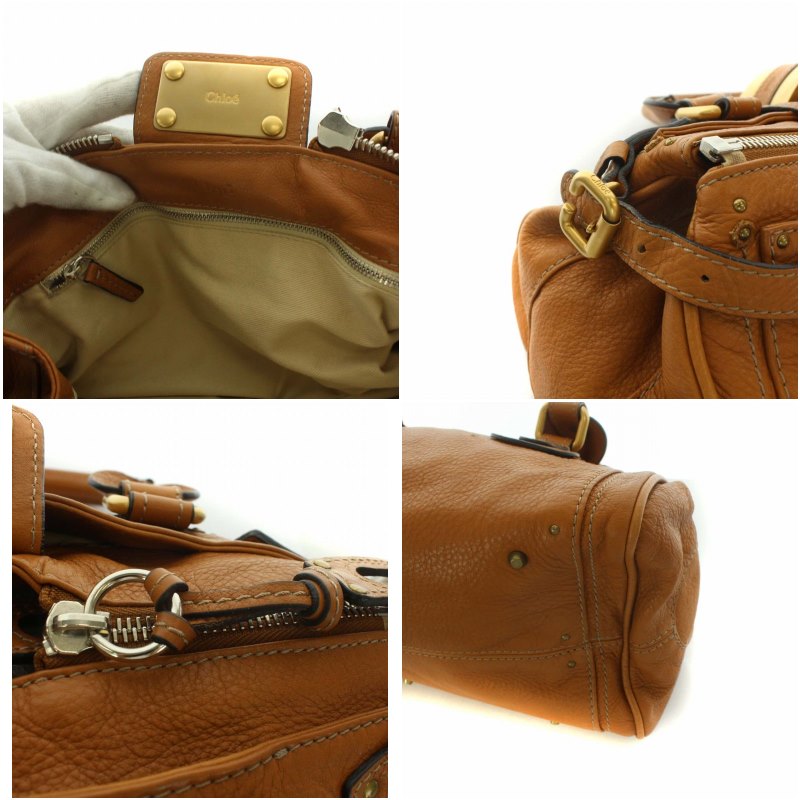 クロエ パディントン ハンドバッグ パドロック 南京錠 レザー 本革 キャメル Chloe クロエ パディントン 南京錠 レザー ハンドバッグ ブラウン 瑞穂