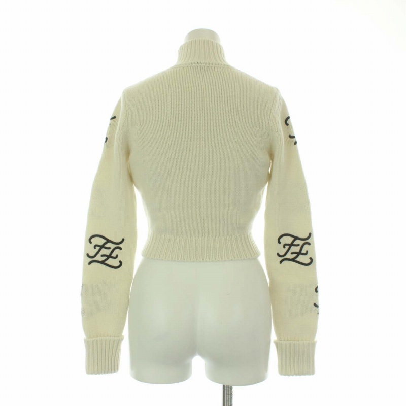 フェンディ FENDI ロゴ ニット セーター ハイネック 刺繍 長袖  