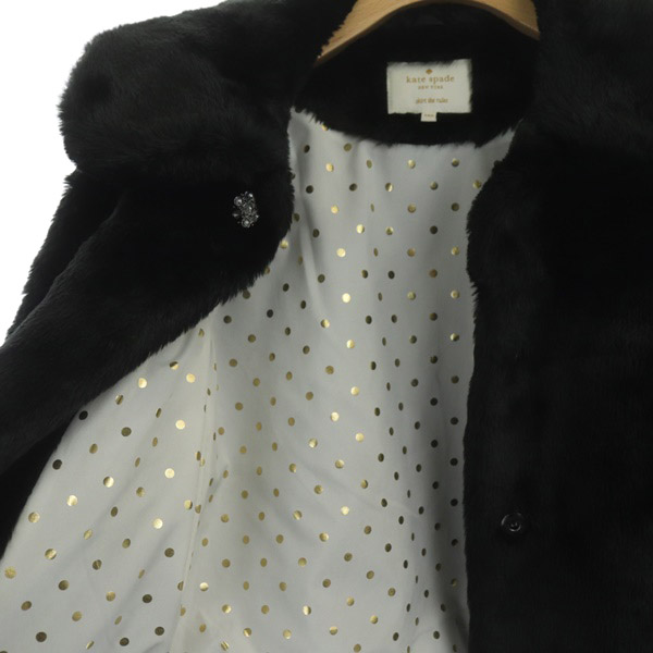 ケイトスペード KATE SPADE skirt the rules フェイクファージャケット  