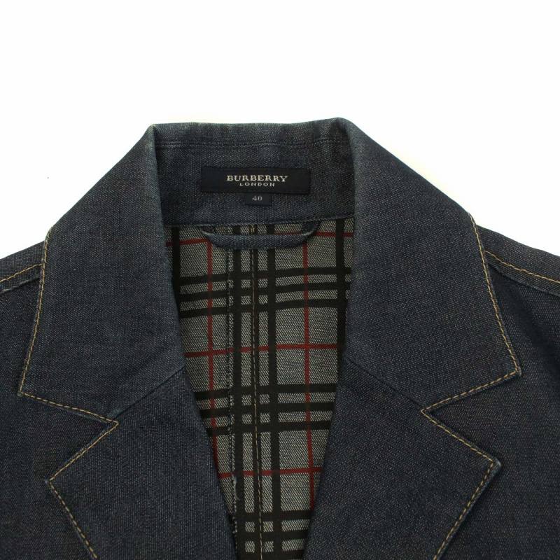 バーバリー ロンドン デニム テーラードジャケット 40 バーバリー ロンドン BURBERRY LONDON シングル テーラード