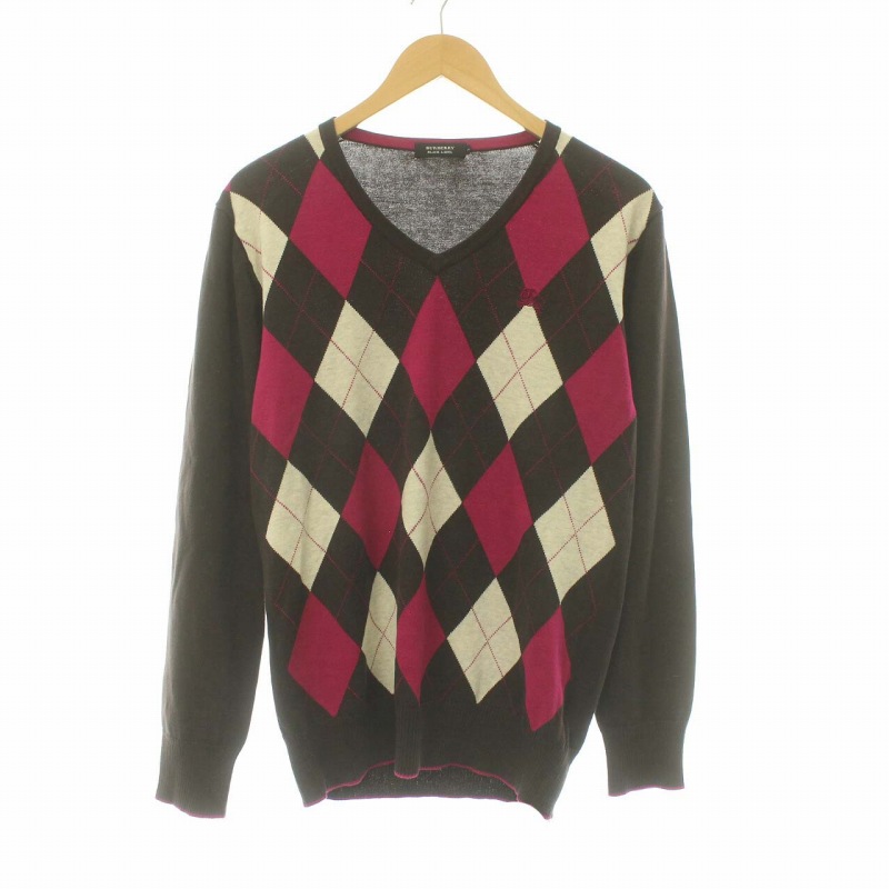 バーバリーブラックレーベル BURBERRY BLACK LABEL Vネック ニット 