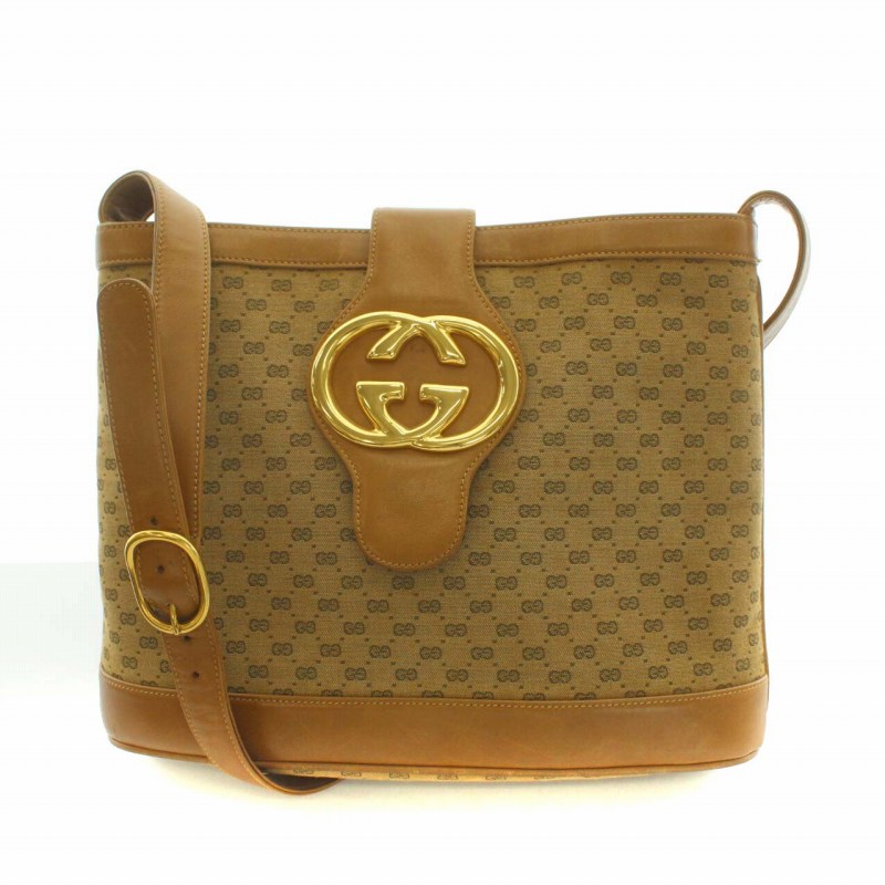 グッチ GUCCI オールドグッチ ショルダーバッグ GGキャンバス GGロゴ  