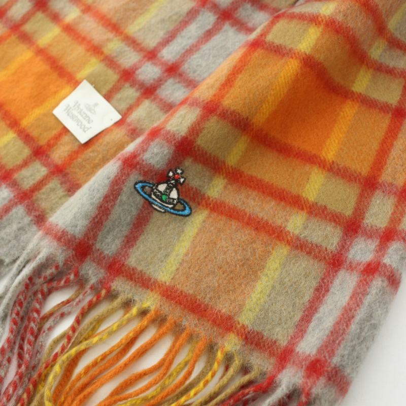 Vivienne Westwood オレンジ マフラー 新品未使用 レディース ヴィヴィアンウエストウッド VIVIENNE WESTWOOD マフラー ストール 24