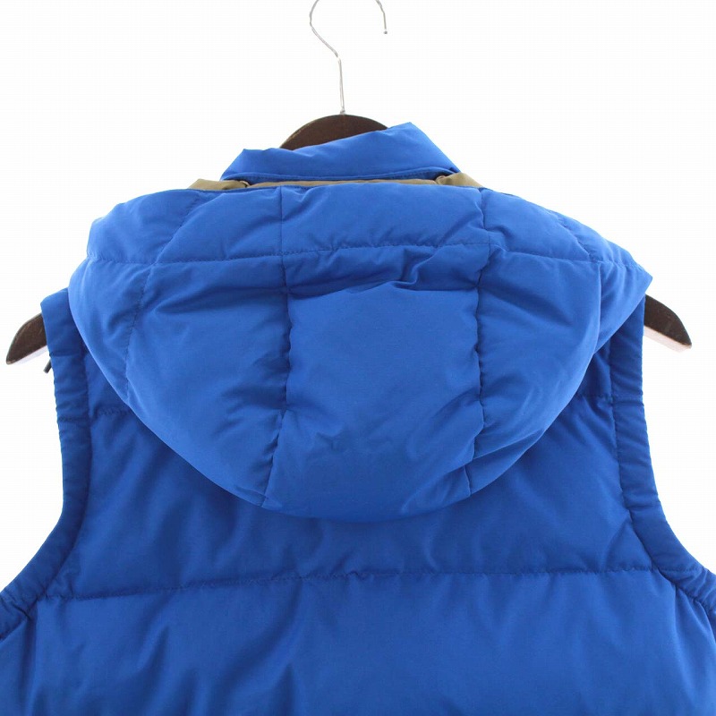 ラルフローレン RALPH LAUREN ダウンベスト フード付き ロゴ 刺繍 S 青