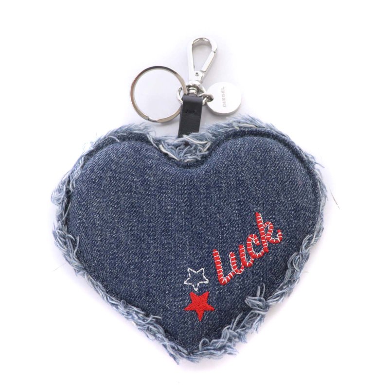 ディーゼル DIESEL バッグチャーム キーホルダー ハート デニム Luck 