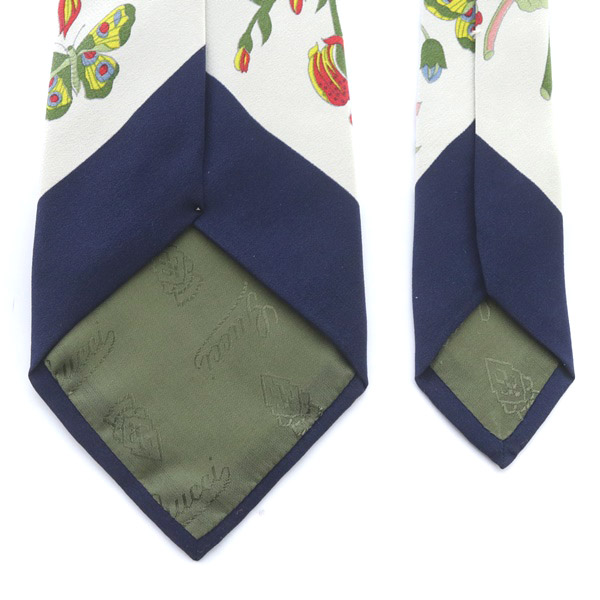 Gucci 花柄 ヴィンテージシルクネクタイ Gucci 花柄 シルク ネクタイ ビンテージ 激レア Gucci 花柄