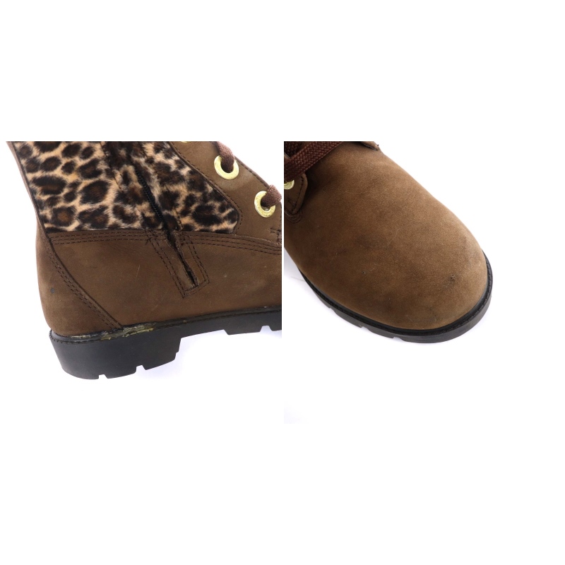 ティンバーランド Timberland レオパード ロングブーツ 5.5 23.5