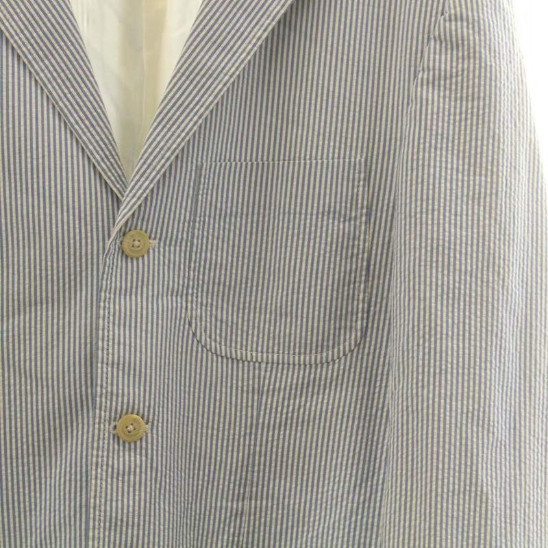 POLO ラルフローレン ストライプシアサッカー 3BテーラードジャケットXXL