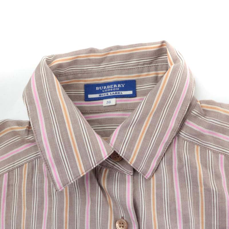 バーバリーブルーレーベル BURBERRY BLUE LABEL ストライプ シャツ 