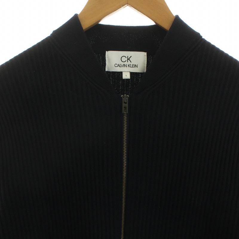 カルバンクライン CALVIN KLEIN 18AW ジップアップニット リブ 長袖