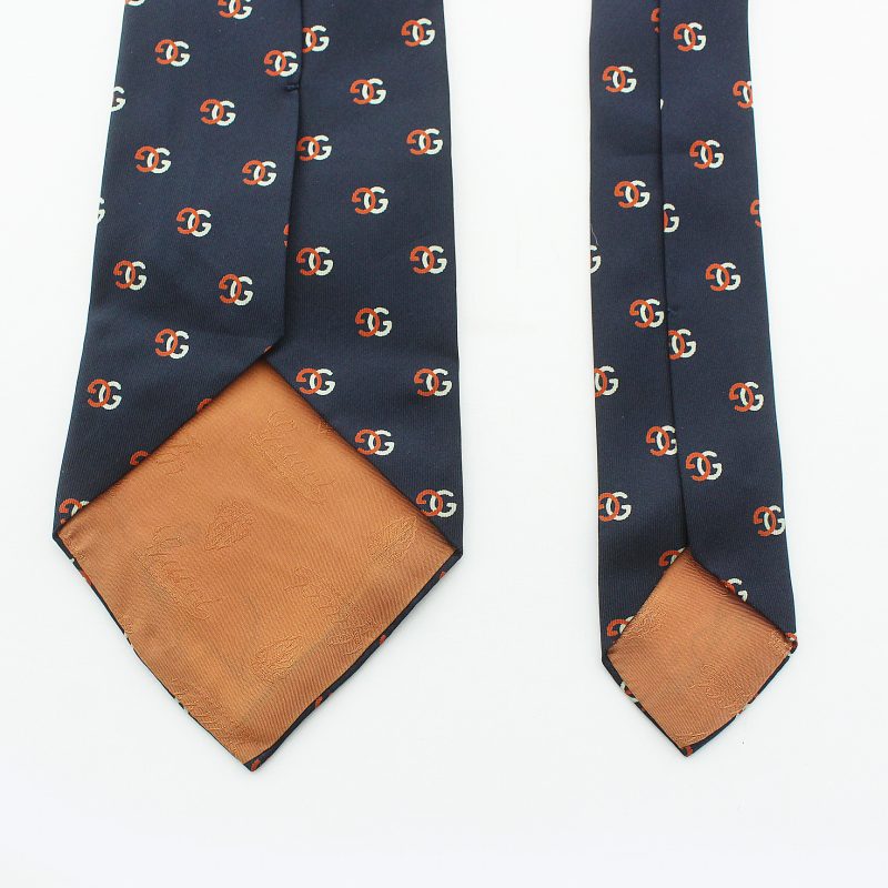 【美品】グッチ ネクタイ ネイビー 濃紺 総柄 Gロゴ GG柄 カシミヤ 高級 グッチ GUCCI ネクタイ レギュラータイ マーモント GG ロゴ ハート 総