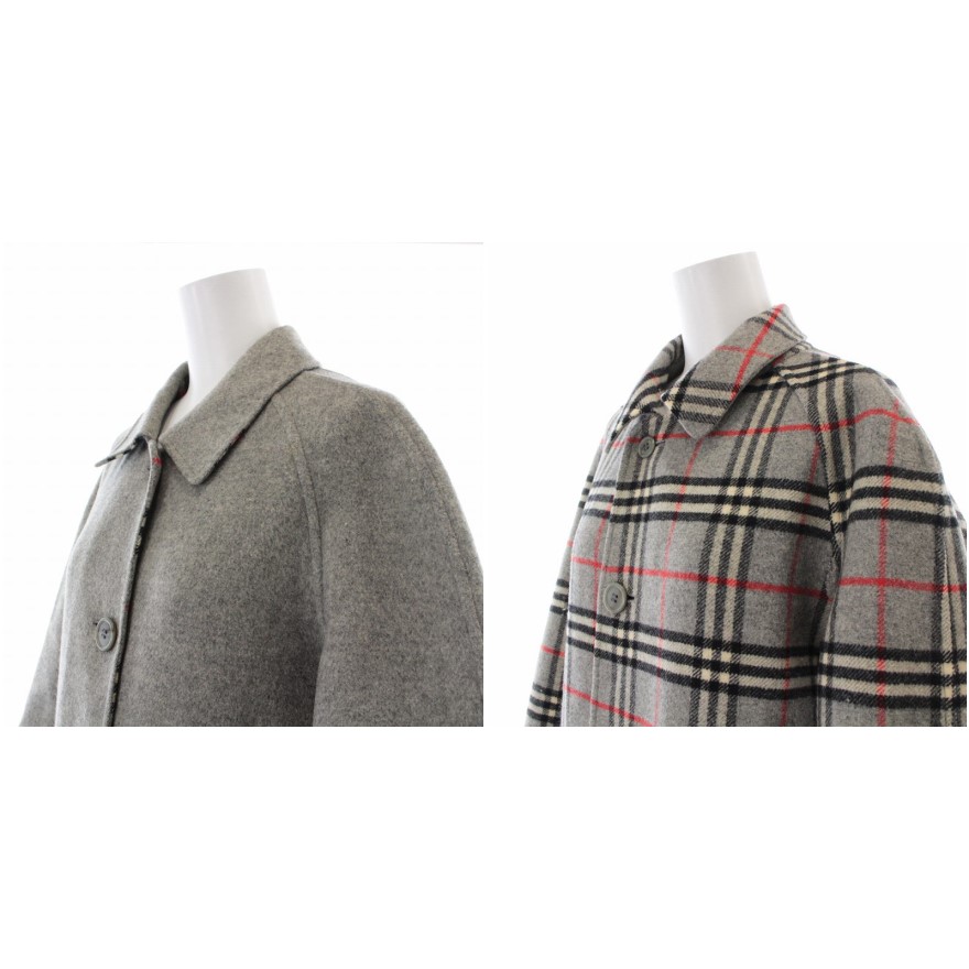 【最終値下げ】Burberrys 90s ステンカラーコート グレー ウール Vintage 'Burberrys' WOOL GABARDINE COAT バーバリー ウール