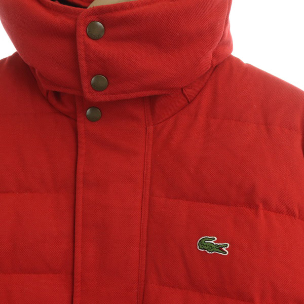 ラコステ LACOSTE コットンピケ ダウンコート ダウンジャケット ロゴ 