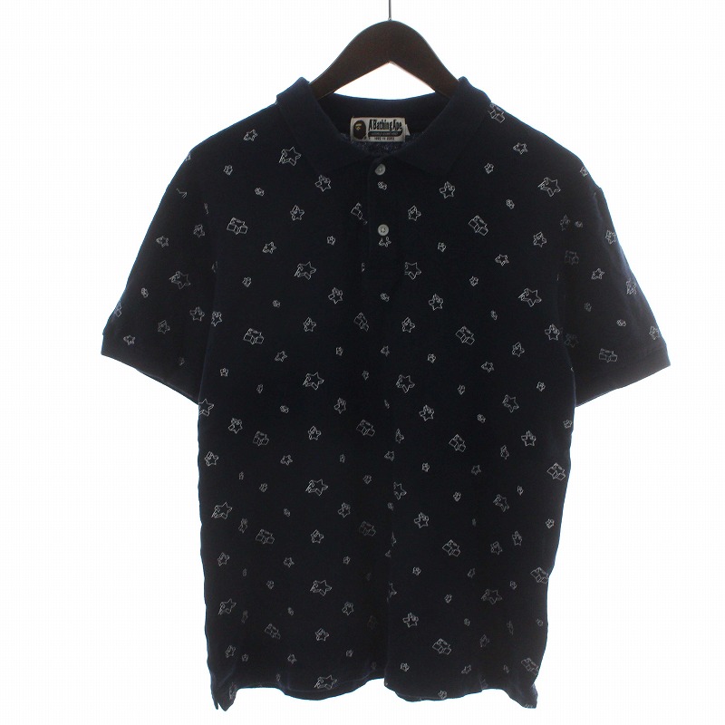 アベイシングエイプ A BATHING APE ポロシャツ カットソー 半袖 スター 