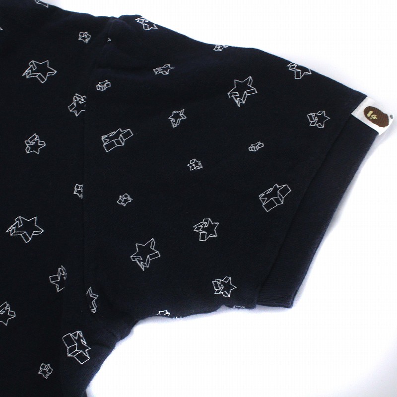 A BATHING APE ア ベイシング エイプ 半袖 スター柄 ポロシャツ A BATHING APE アベイシングエイプ スター 星 ポロシャツ