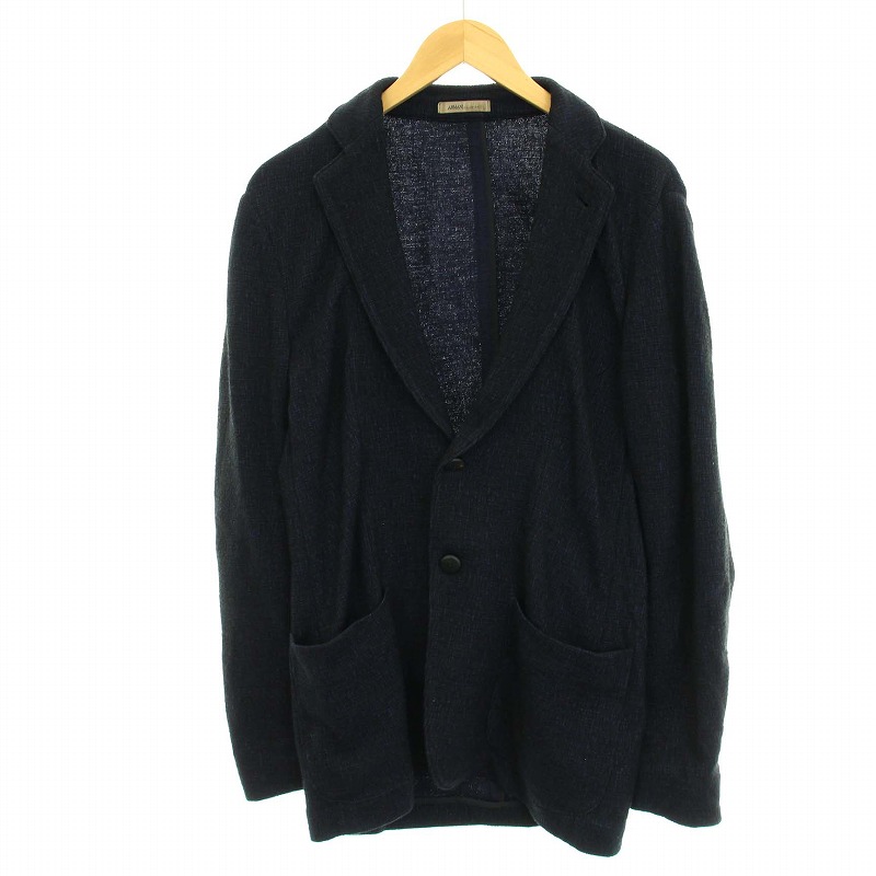 ARMANI COLLEZIONI テーラドジャケット　シルクウール　美品38 美品 ARMANI COLLEZIONI アルマーニコレツォーニ テーラード