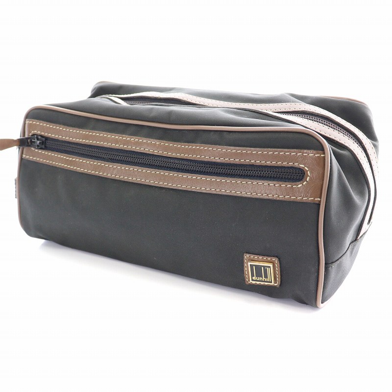 ダンヒル dunhill セカンドバッグ クラッチバッグ ナイロン ロゴ 黒 