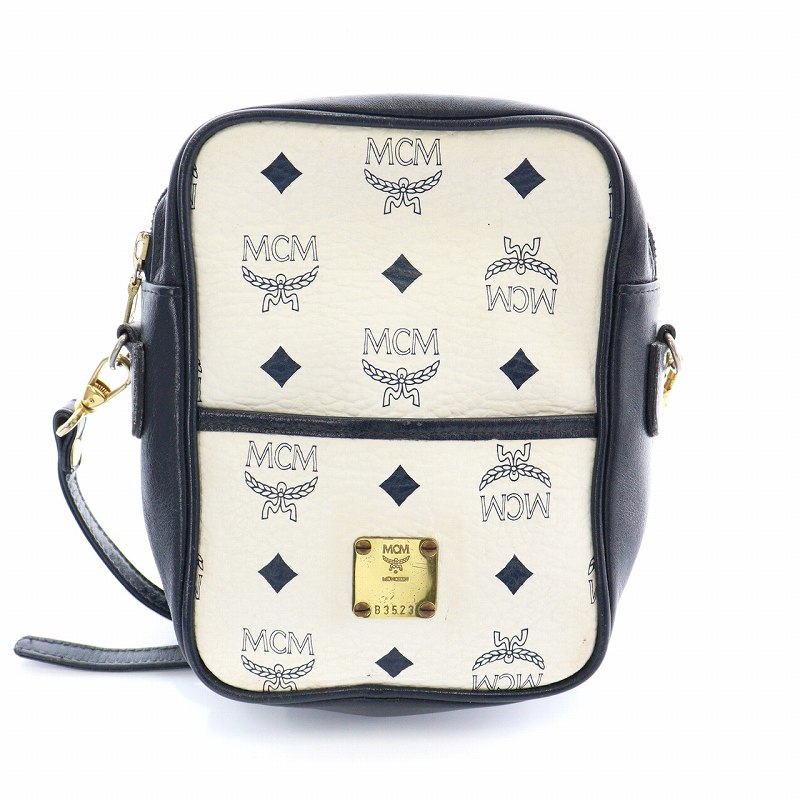 エムシーエム MCM ヴィトセス総柄 ミニショルダーバッグ 白 ホワイト 
