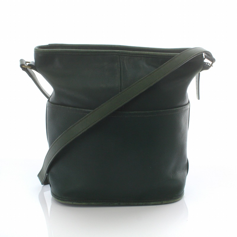 コーチ COACH オールドコーチ ショルダーバッグ オールレザー 緑  