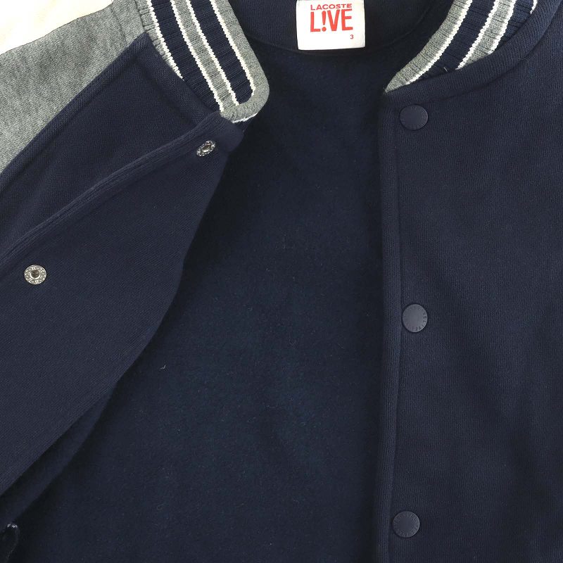 ラコステ ライブ Lacoste L!VE ジャケット スタジャン ブルゾン 
