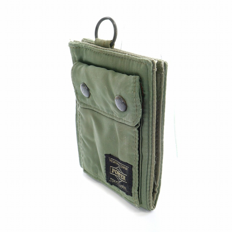 ポーター PORTER タンカー 二つ折り財布 ウォレット ナイロン 緑