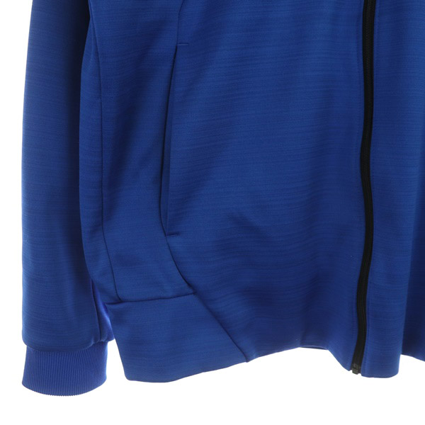 オークリー OAKLEY パーカー ジップアップ プリント 刺繍 L 青 ブルー