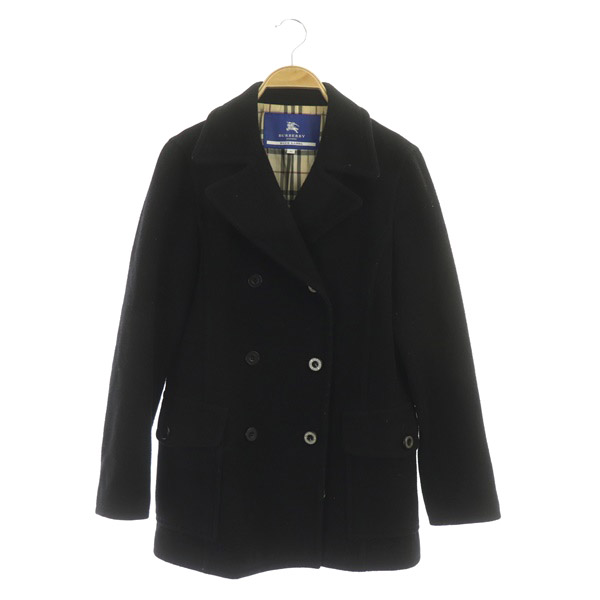 バーバリーブルーレーベル BURBERRY BLUE LABEL Pコート ダブル 裏地 
