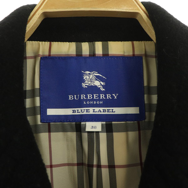 バーバリーブルーレーベル BURBERRY BLUE LABEL Pコート ダブル 裏地 