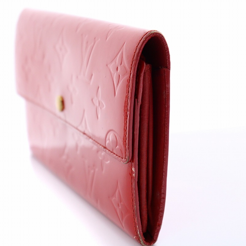 Louis Vuitton ヴェルニ　長財布 レッド LOUIS VUITTON ルイ・ヴィトン 財布 モノグラム ヴェルニ