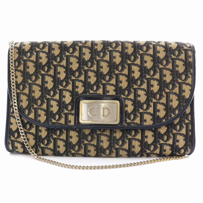 ディオール Dior ショルダーバッグ チェーン トロッター ヴィンテージ 