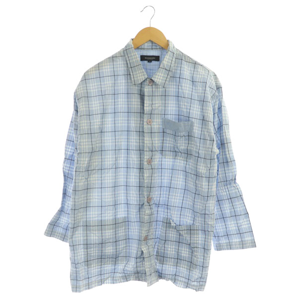 ✨美品✨BURBERRY LONDON メガチェック シャツ 青 ブラウス ✨美品✨BURBERRY LONDON メガチェック シャツ 青 ブラウス