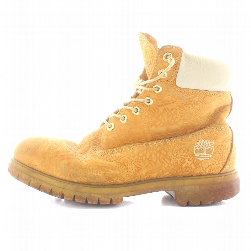 ティンバーランド Timberland ブーツ ショート レザー ロゴ 刺繍 10W 