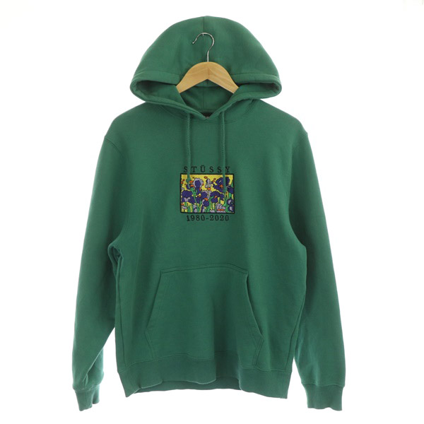 ステューシー STUSSY スウェットパーカー 長袖 プルオーバー ワッペン 