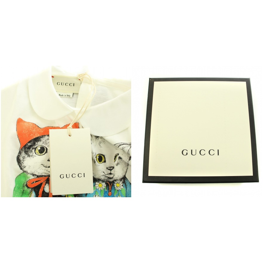 未使用品 グッチ GUCCI × ヒグチユウコ ロンパース 半袖 猫 箱付き 