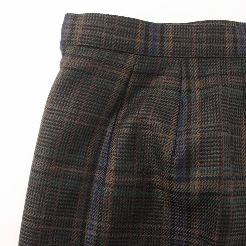 バーバリーズ Burberrys タイトスカート ひざ丈 チェック ウール 7AR S  