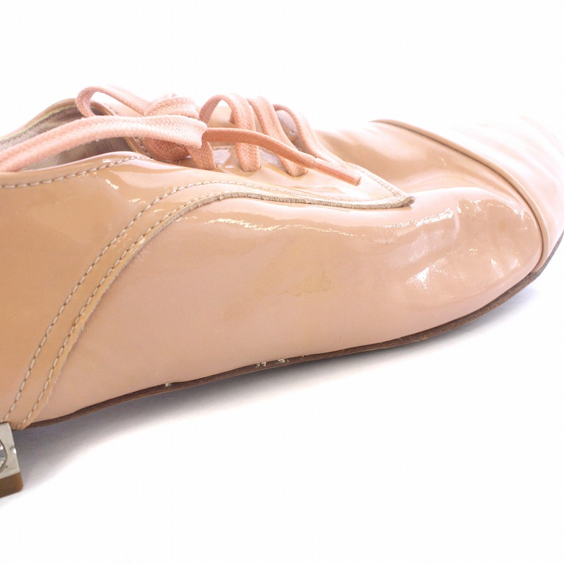 ミュウミュウ miumiu ドレスシューズ レースアップシューズ エナメル 