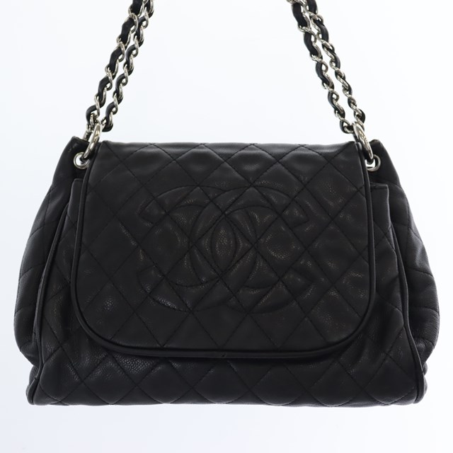 シャネル CHANEL ショルダーバッグ マトラッセ キャビアスキン デカ 