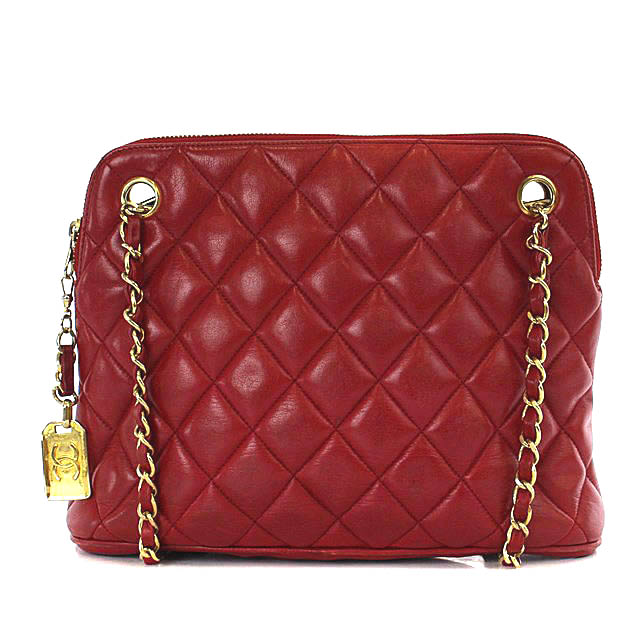 シャネル CHANEL ヴィンテージ チェーンショルダーバッグ マトラッセ 
