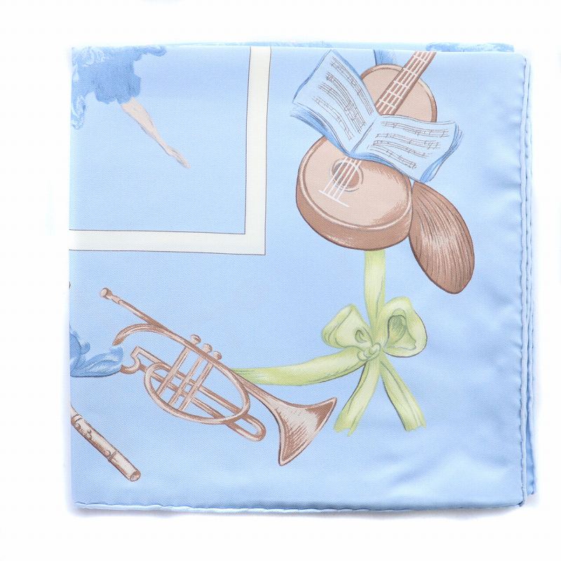 エルメス HERMES カレ90 スカーフ ラ・ダンス バレリーナ 楽器 絹 