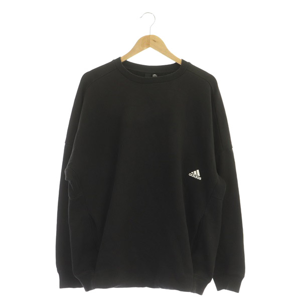 メンズ　アディダス　裏起毛　トレーナー　スウェット　ブラック アディダス パーカー トップス プルオーバー スウェット 裏起毛