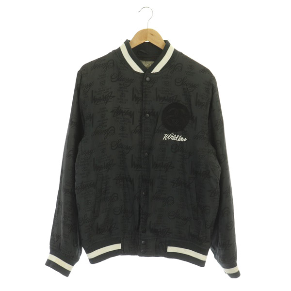 Stussy スタジャン M 黒 STUSSY - 【瀬戸大橋店】 中古 STUSSY  