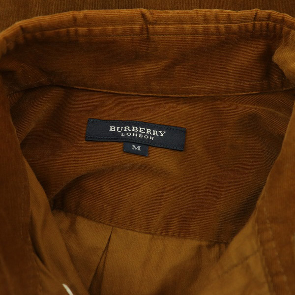バーバリー BURBERRY コーデュロイシャツ 長袖 ボタンダウン ロゴ刺繍 