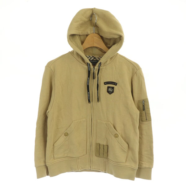 バーバリー BURBERRY スウェットパーカー ジップアップ ワッペン 140A  