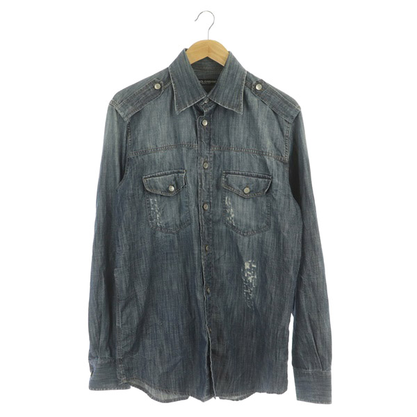 ドルチェ&ガッバーナ ドルガバ DOLCE&GABBANA デニムシャツ ダンガリー  