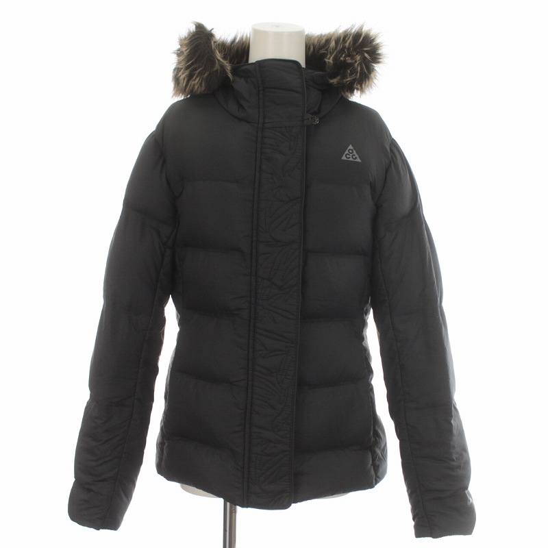 ナイキ NIKE ACG ダウンジャケット ファーフード付き アウター M 黒  