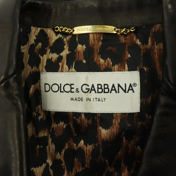ドルチェ&ガッバーナ ドルガバ DOLCE&GABBANA レザージャケット 
